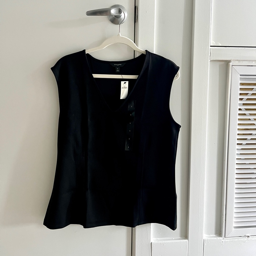 Banana Republic Factory Black V-Neck Top